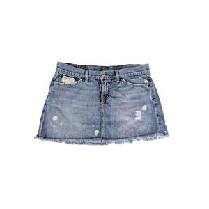 Lucky Brand Blue Distressed Mini Skirt